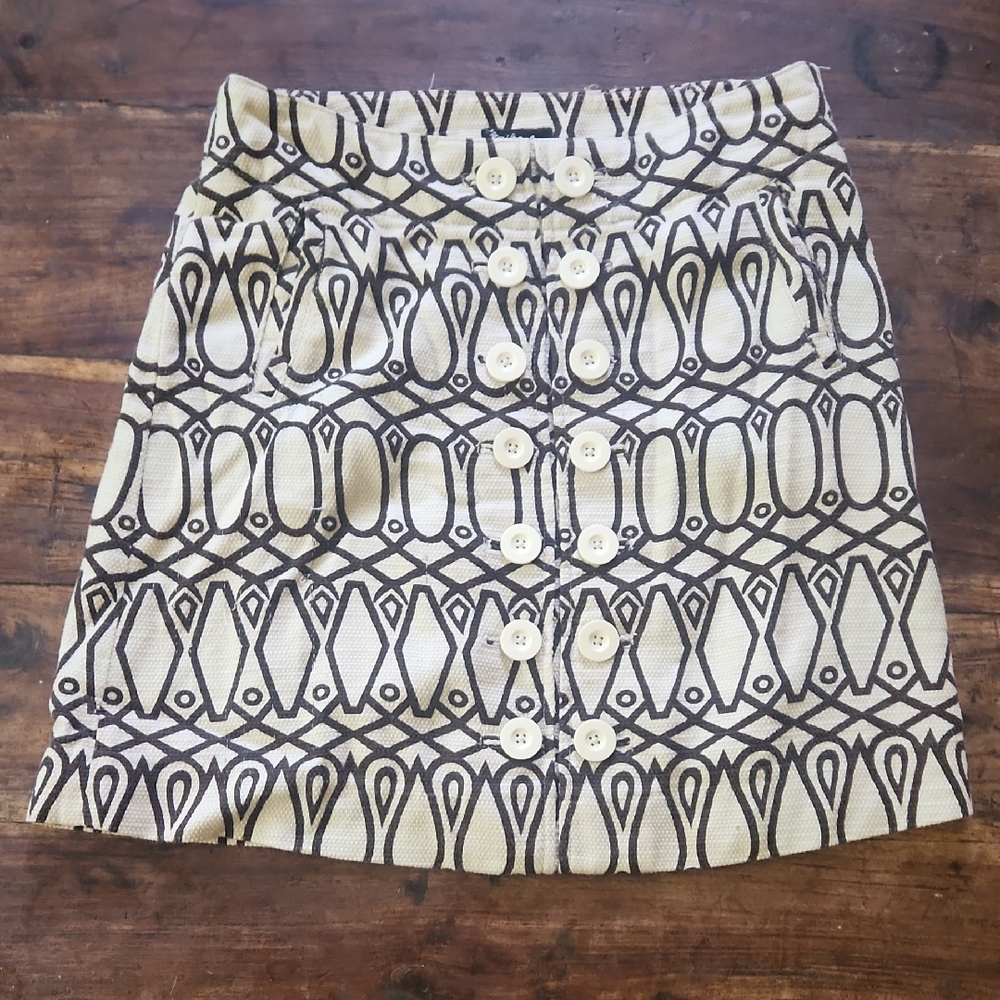 Cream Mini Pencil Skirt for Work